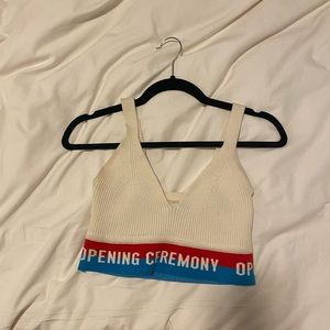 Opening Ceremony white knit tank